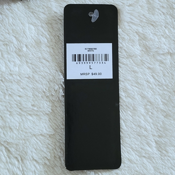 bebe White Top with Zipper Detail - NWT - Picture 14 of 14